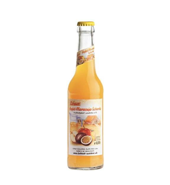 Lütauer apfel maracuja schorle 24x0,33l Glas Mehrweg