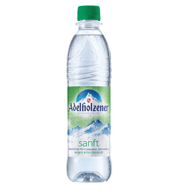 Adelholzener Sanft wenig Kohlensäure 0,5l Pet Mehrweg