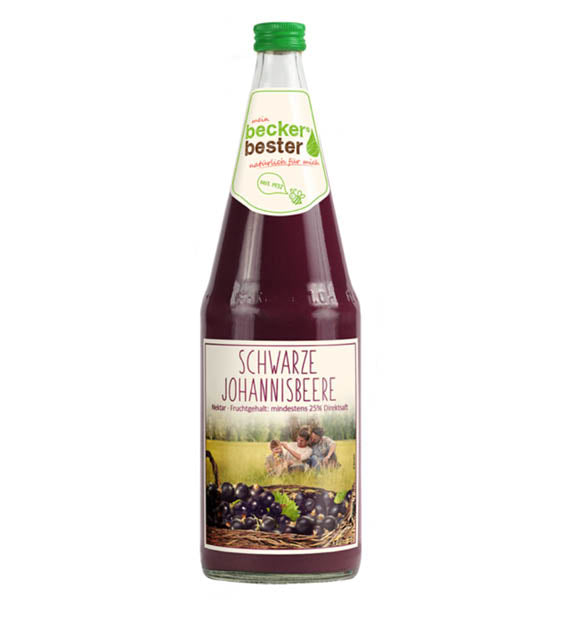 Becker's Johannisbeernektar schwarz 1,0l Glas Mehrweg