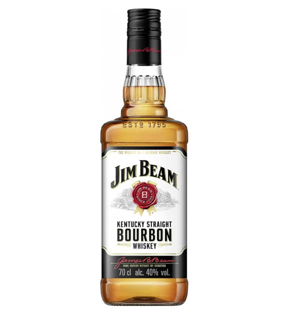 Jim Beam 0,7l Glas Flasche