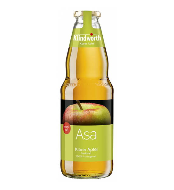 Klindworth Apfelsaft klar 1,0l Glas Mehrweg