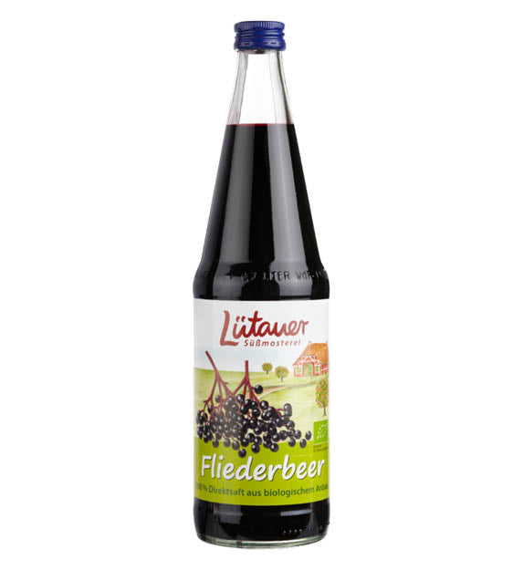Lütauer Bio-Fliederbeersaft 0,7l Glas Mehrweg