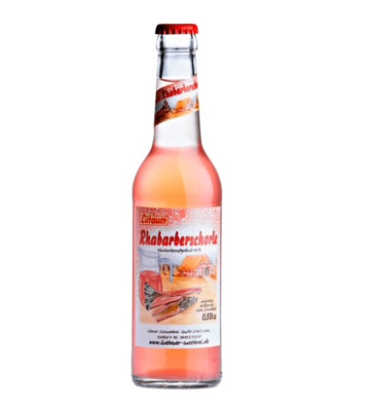 Lütauer Rhabarberschorle Glas 0,33l Glas Mehrweg