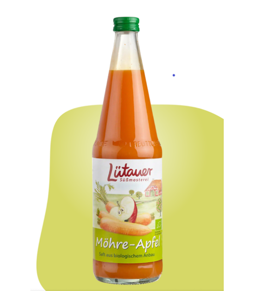 Lütauer Bio-Möhre-Apfel-Saft 6x0,7l Glas Mehrweg