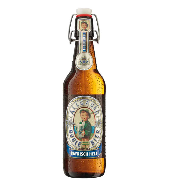 Allgäuer Büble Bier Bayrisch Hell 0,5l Glas Mehrweg