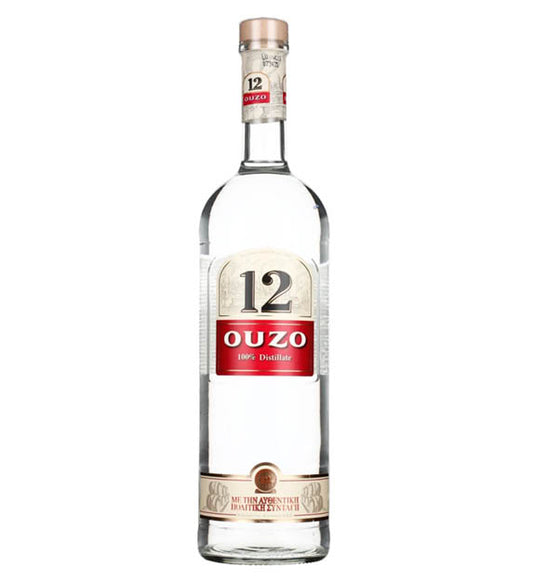 Ouzo 12 0,7l Glas Flasche