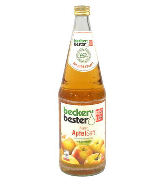 Becker's Apfelsaft klar 1,0l Glas Mehrweg